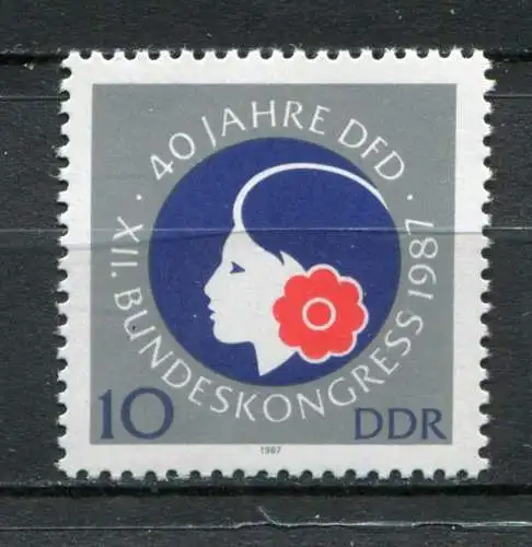 DDR Nr.3079                        **  mint (MNH)      (23188)   ( Jahr:1987 )
