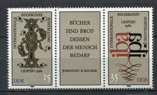 DDR Nr.2697/8  Streifen                **  mint (MNH)      (23101)   ( Jahr:1982 )