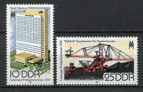 DDR Nr.2593/4              **  mint (MNH)      (23082)   ( Jahr:1981 )