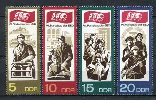 DDR Nr.1268/71              **  mint       (22770)   ( Jahr:1967 )