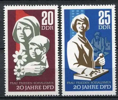 DDR Nr.1256/7              **  mint       (22767)   ( Jahr:1967 )