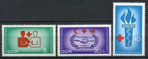 DDR Nr.1207/9              **  mint       (22759)   ( Jahr:1966 )