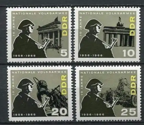 DDR Nr.1161/4              **  mint       (22746)   ( Jahr:1966 )