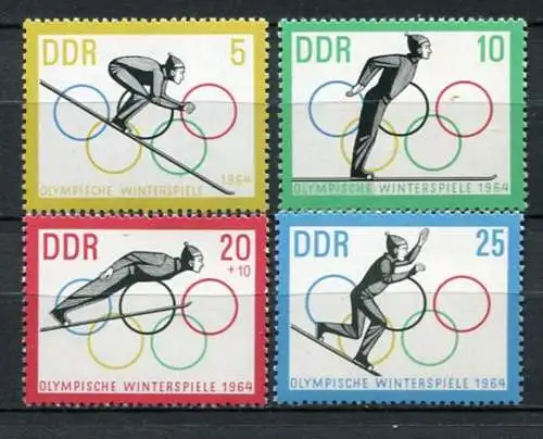 DDR Nr.1000/1003               **  mint       (22705)   ( Jahr:1963 )
