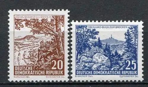 DDR Nr.815/6              **  mint       (22669)   ( Jahr:1961 )