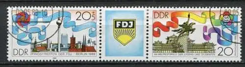 (22618) DDR Nr.3248/9   Streifen         O  gestempelt