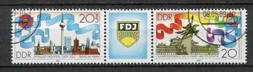 (22616) DDR Nr.3248/9   Streifen         O  gestempelt