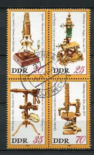 DDR Nr.2534/7   Viererblock          O  used       (22524) ( Jahr:1980 )