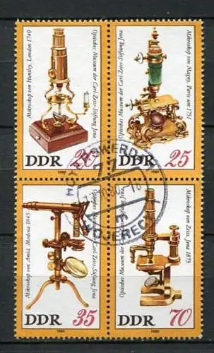 DDR Nr.2534/7   Viererblock          O  used       (22523) ( Jahr:1980 )
