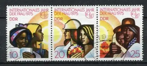 (22461) DDR Nr.2019/21 Streifen          O  gestempelt