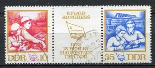 (22423) DDR Nr.1761/2 Streifen          O  gestempelt