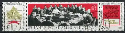 (22414) DDR Nr.1598/1600 Streifen          O  gestempelt