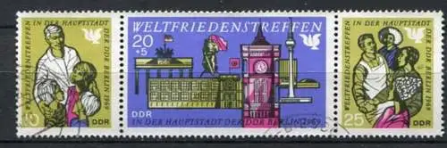 (22383) DDR Nr.1478/80 Streifen          O  gestempelt