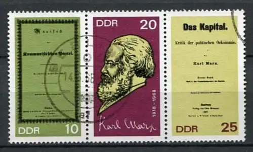 DDR Nr.1365/7 Streifen          O  used       (22379) ( Jahr:1968 )