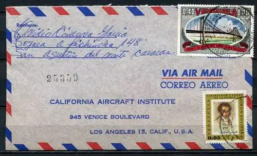 Venezuela Luftpost San Augustin - Los Angeles       (399)