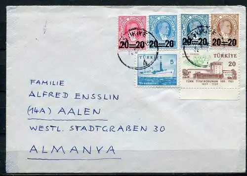 Türkei Brief MIF Tesvikiye - Aalen        (949)