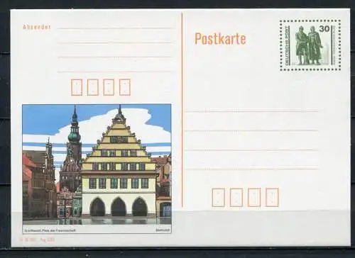 DDR Ganzsache  Postkarte P109 - 1  (B454)