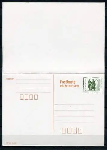 (453) GS DDR Ganzsache  Postkarte mit Antwort P108  