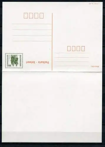 DDR Ganzsache  Postkarte mit Antwort P108  (B453)