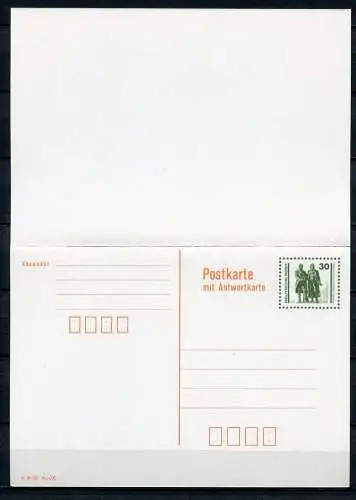 DDR Ganzsache  Postkarte mit Antwort P108  (B452)