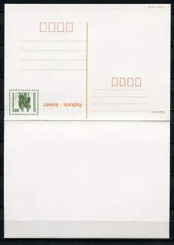 (452) GS DDR Ganzsache  Postkarte mit Antwort P108 