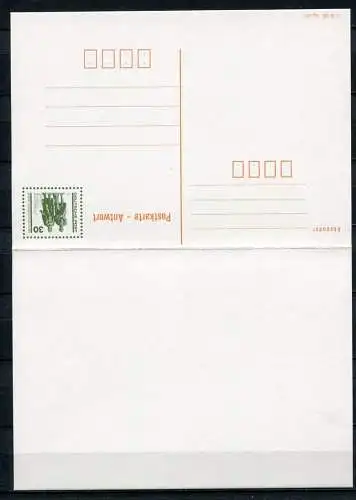 (451) GS DDR Ganzsache  Postkarte mit Antwort P108 