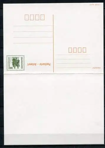 DDR Ganzsache  Postkarte mit Antwort P108  (B451)