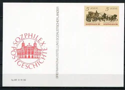 DDR Ganzsache  Postkarte P93  (B381)