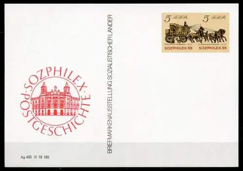 (377) GS DDR Ganzsache  Postkarte P93 