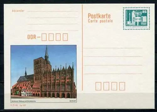 DDR Ganzsache  Postkarte P92  (B374)