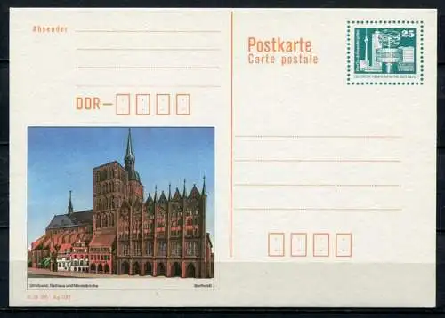 (373) GS DDR Ganzsache  Postkarte P92  