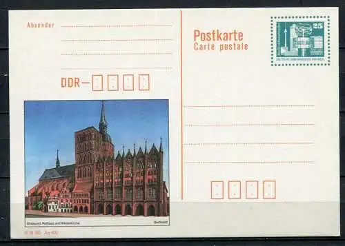DDR Ganzsache  Postkarte P92  (B371)