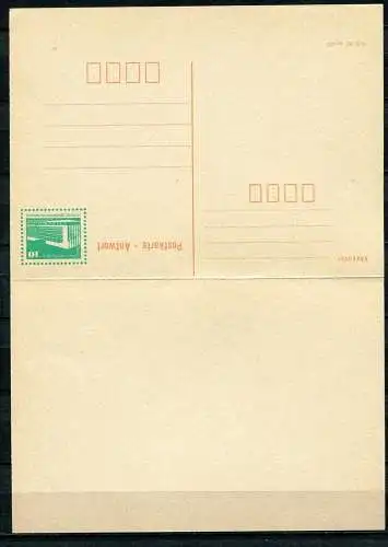 DDR Ganzsache  Postkarte mit Antwort P90  (B365)