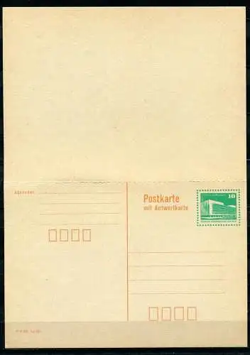 DDR Ganzsache  Postkarte mit Antwort P90  (B364)