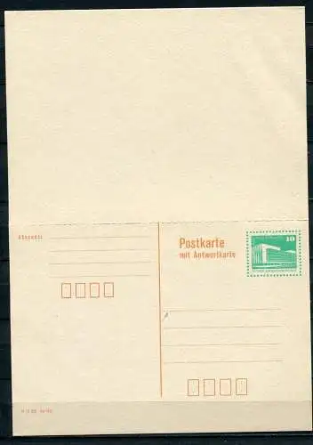 (363) GS DDR Ganzsache  Postkarte mit Antwort P90 