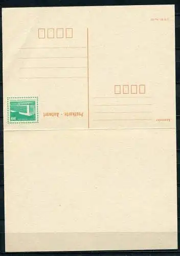 (363) GS DDR Ganzsache  Postkarte mit Antwort P90 