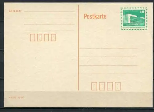 (361) GS DDR Ganzsache  Postkarte P89 