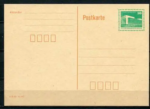 (360) GS DDR Ganzsache  Postkarte P89 