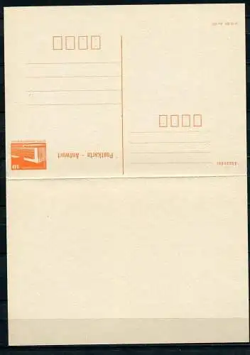 DDR Ganzsache  Postkarte mit Antwort P88 II  (B359)