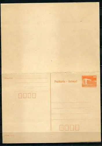 (357) GS DDR Ganzsache  Postkarte mit Antwort P88  