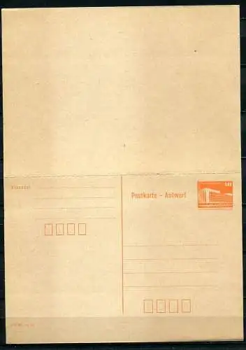 DDR Ganzsache  Postkarte mit Antwort P88  (B357)