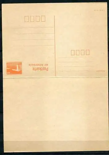 DDR Ganzsache  Postkarte mit Antwort P88  (B357)