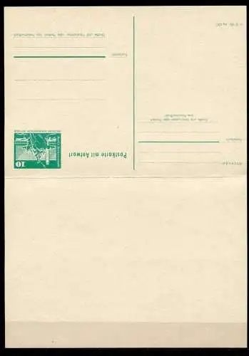 DDR Ganzsache Postkarte mit Antwort P81  (B343)