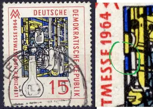 DDR Nr.1053       O  used     (22337) Kerbe am linken Bildrand neben SE von HERBSTMESSE / Feld 46