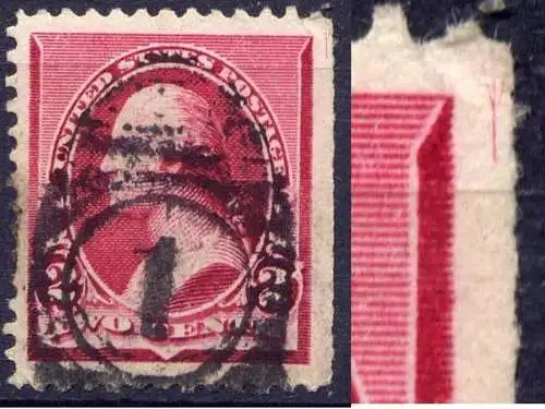 USA Nr.62        O  used      (6842) Schnittmarkierung