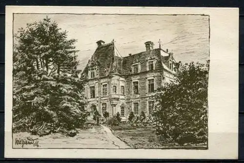 (4059) Schloss St. Léger - Wiegand '16 - beschrieben 16.12.1916 - Feld-Postkarte