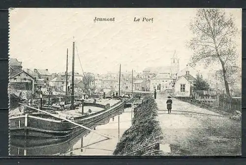 (04057) Jeumont - Le Port - Hafen - beschrieben 25.2.1917 - Boote / Schiffe