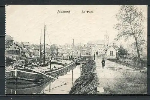 (4057) Jeumont - Le Port - Hafen - beschrieben 25.2.1917 - Boote / Schiffe