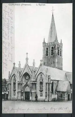 (04049) Comines - L'Eglise - Kirche - beschrieben 3.11.1917