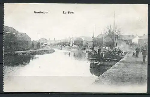 (4047) Hautmont - Le Port - Hafen - beschrieben 7.9.1917